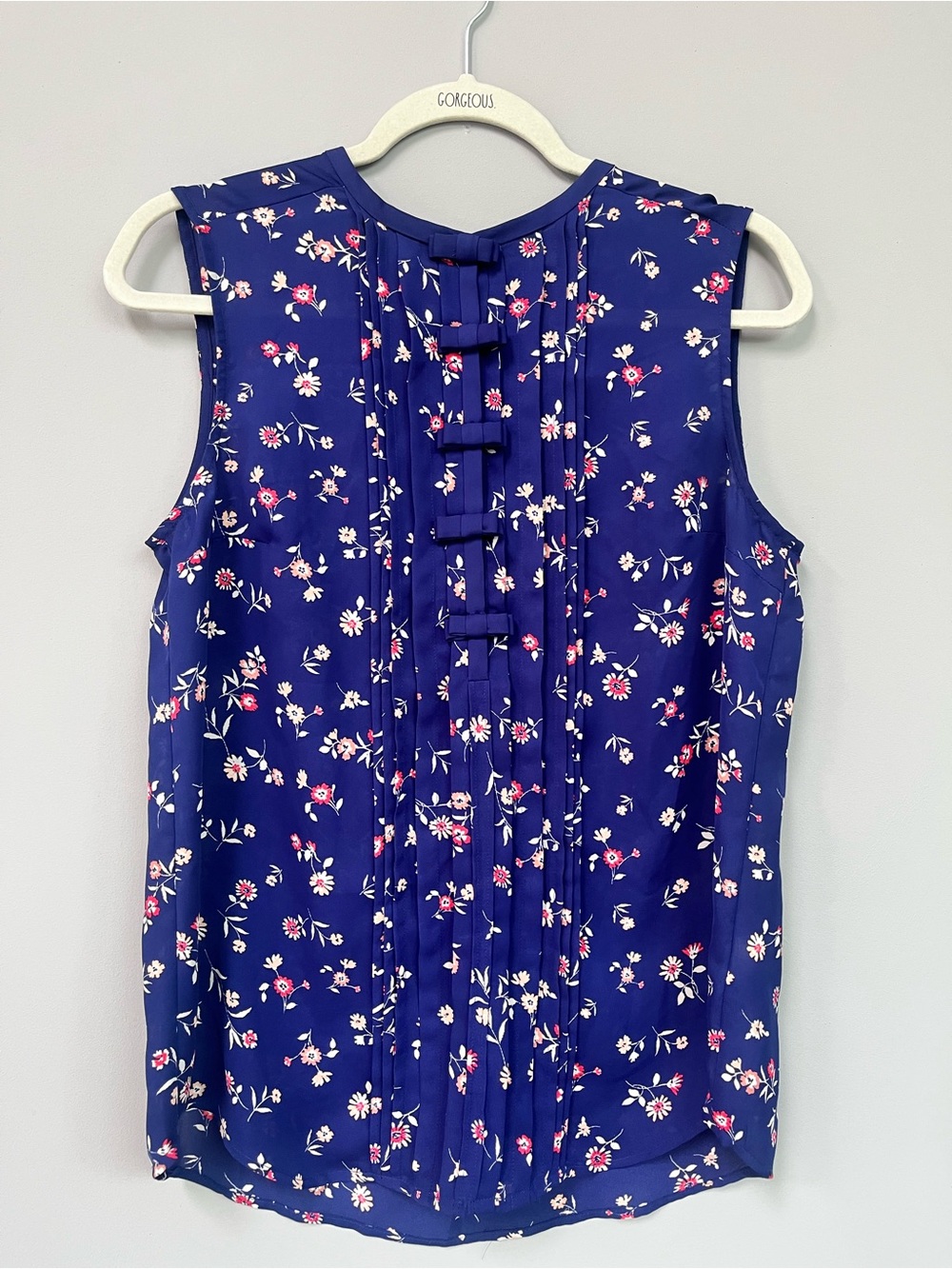 floral tank with bows + pintucks